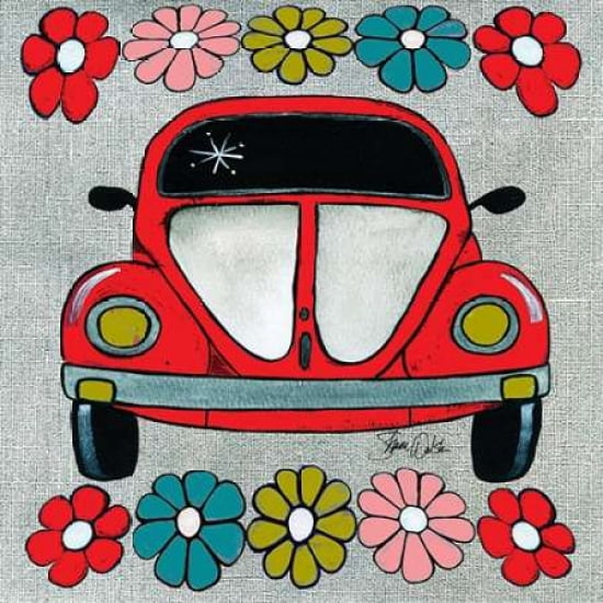 Bug - Red Canvas Art - Shanni Welsh (24 x 24)