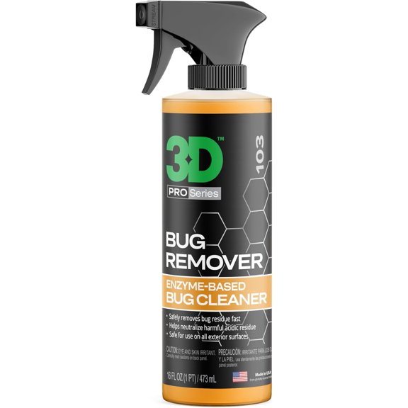 Bug Remover - All Purpose Exterior Cleaner & Degreaser to Wipe Away Bugs on Plastic, Rubber, Metal, Chrome, Aluminum, Windows & Mirrors, Suitable for use on Car Paint, Wax & Clear Coat