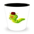 thumbnail image 1 of Adorable Caterpillar Bug Shot Glass, Unique Insect-Themed Mini Glassware, Perfect 1.5oz Movie Memorabilia Gift, White, 1 of 3