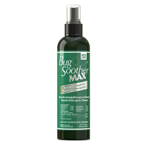 Bug Soother MAX Extra Strength Mosquito and Tick Repellent 8 fl oz.