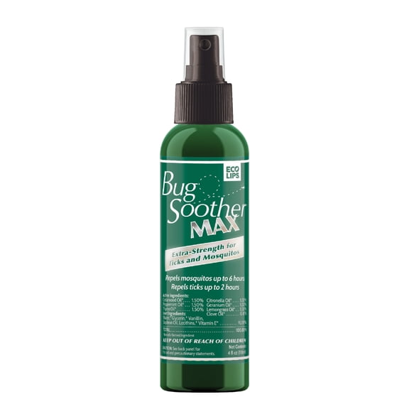 Bug Soother MAX Natural Tick and Mosquito Repellent Spray, 4 fl oz