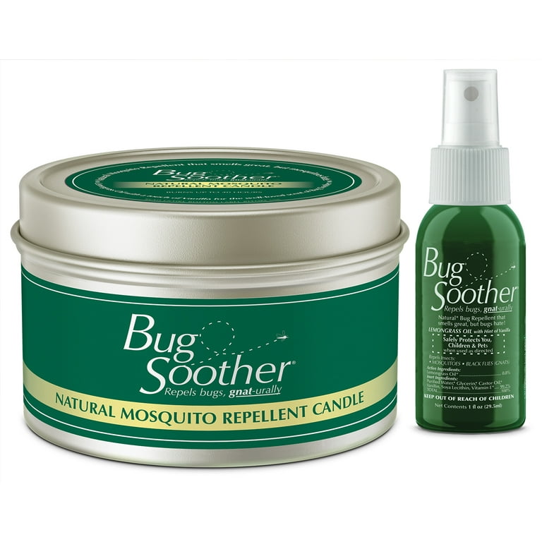 Bug Soother Natural Insect Repellent Bug Candle + Spray | Repels 