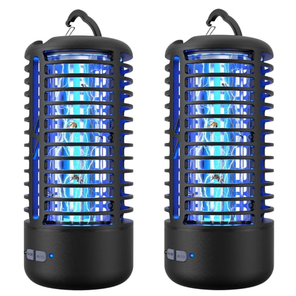 Rossetta Bug Zapper 2 Pack Rechargeable Mosquito Zapper with Auto-Sensing for Home, Patio, Backyard, Camping