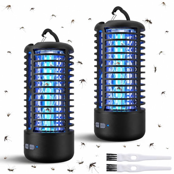 Rossetta Bug Zapper 2 Pack Rechargeable Mosquito Zapper with Auto-Sensing for Home, Patio, Backyard, Camping