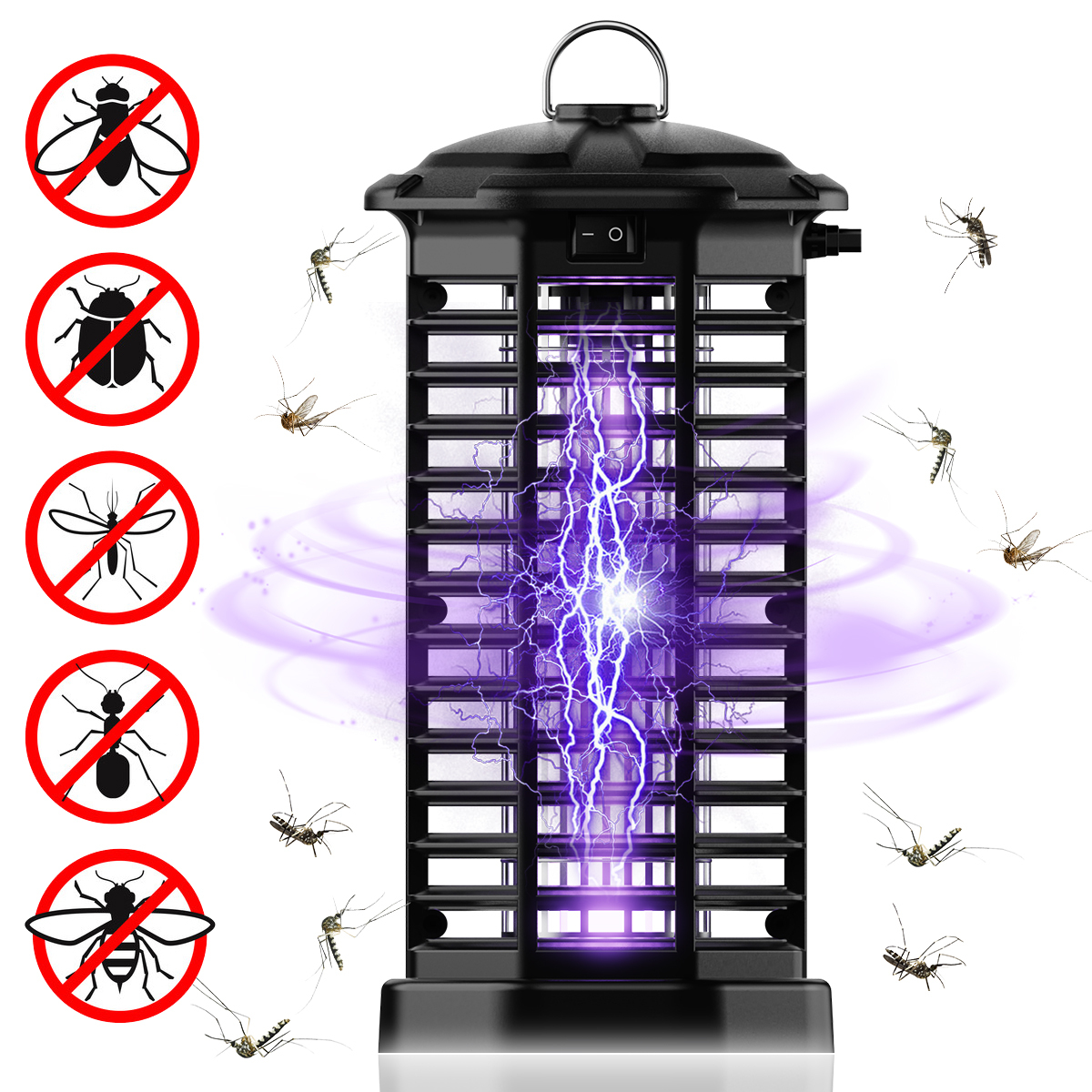 Electric Bug Zapper, Mosquito Zapper, Fly Traps, Fly Zapper, Mosquito Killer for Indoor Outdoor ...