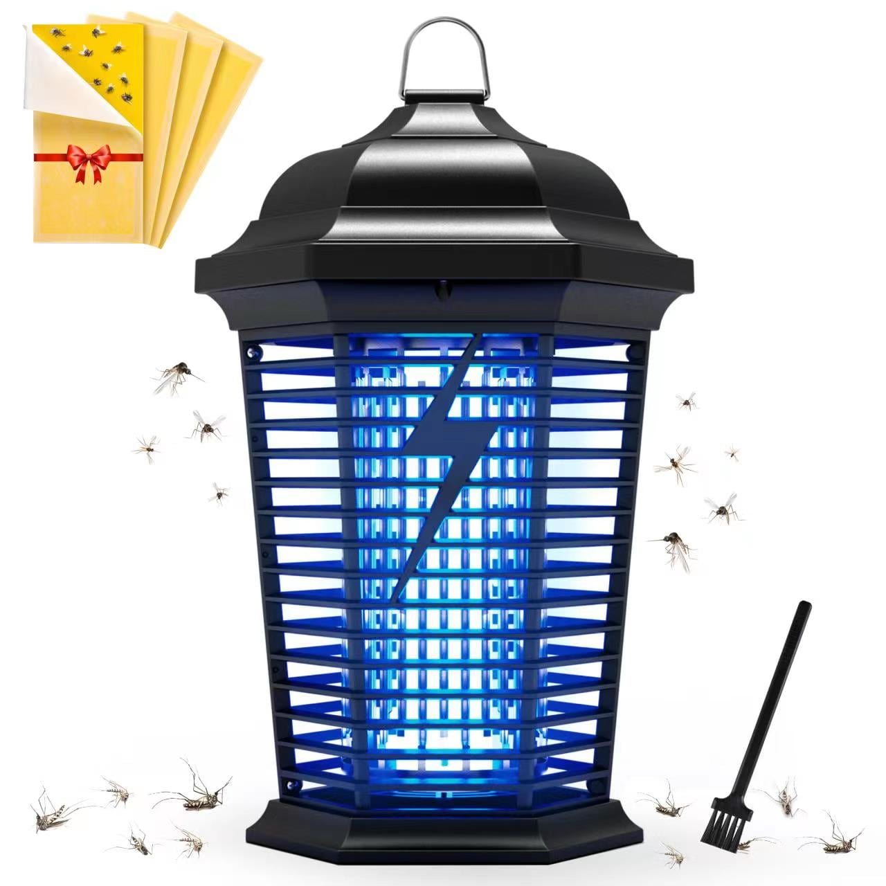 High-Powered Black Electric Mosquito Zapper with Blue-Violet Bulb