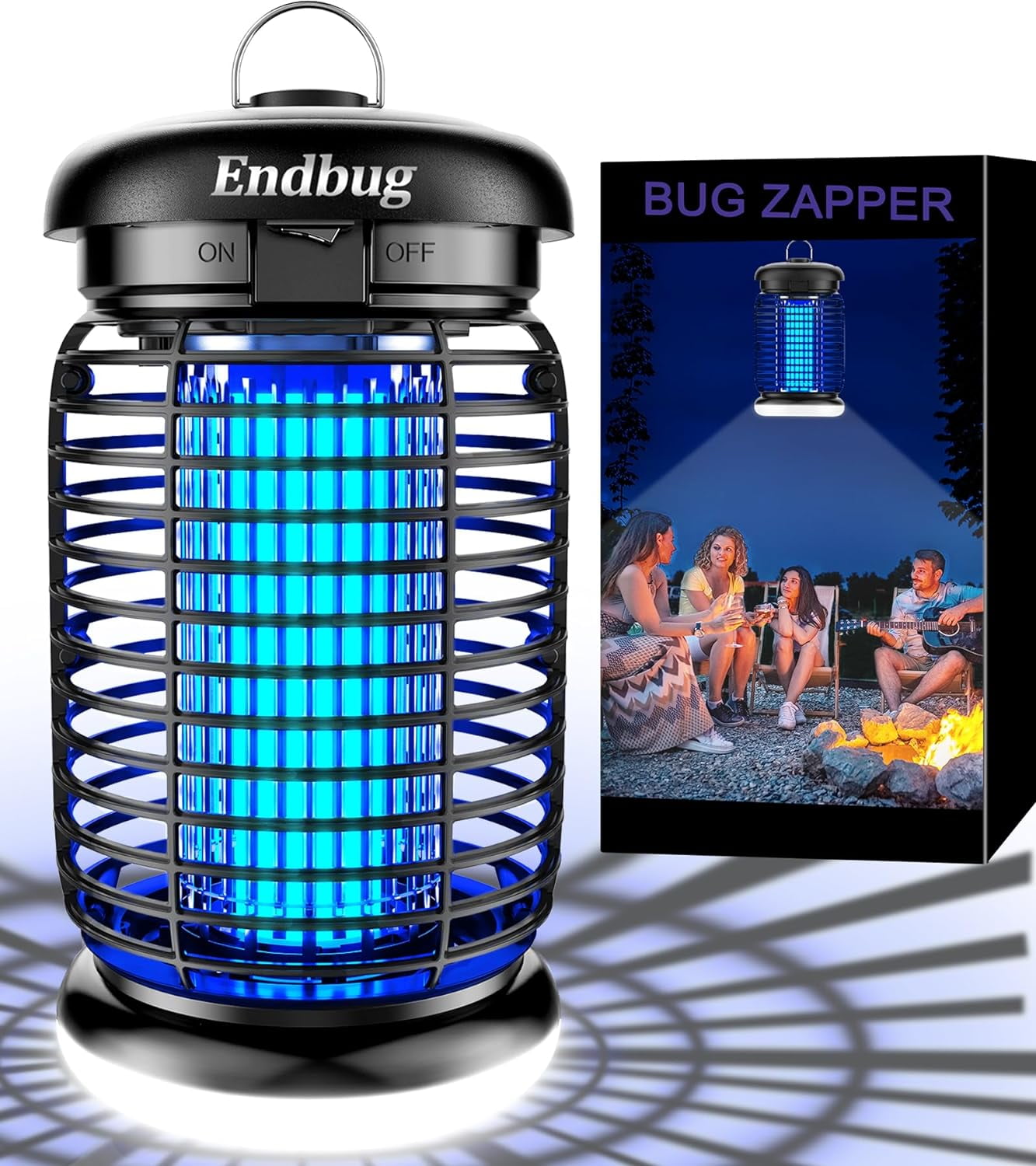 Bug Zapper, Bug Zapper Outdoor Indoor with LED Light, Electric Mosquito Zapper Fly Zapper, Waterproof Mosquito Killer Insect Zapper Fly Trap for Outside Patio Garden Backyard Home, Plug in