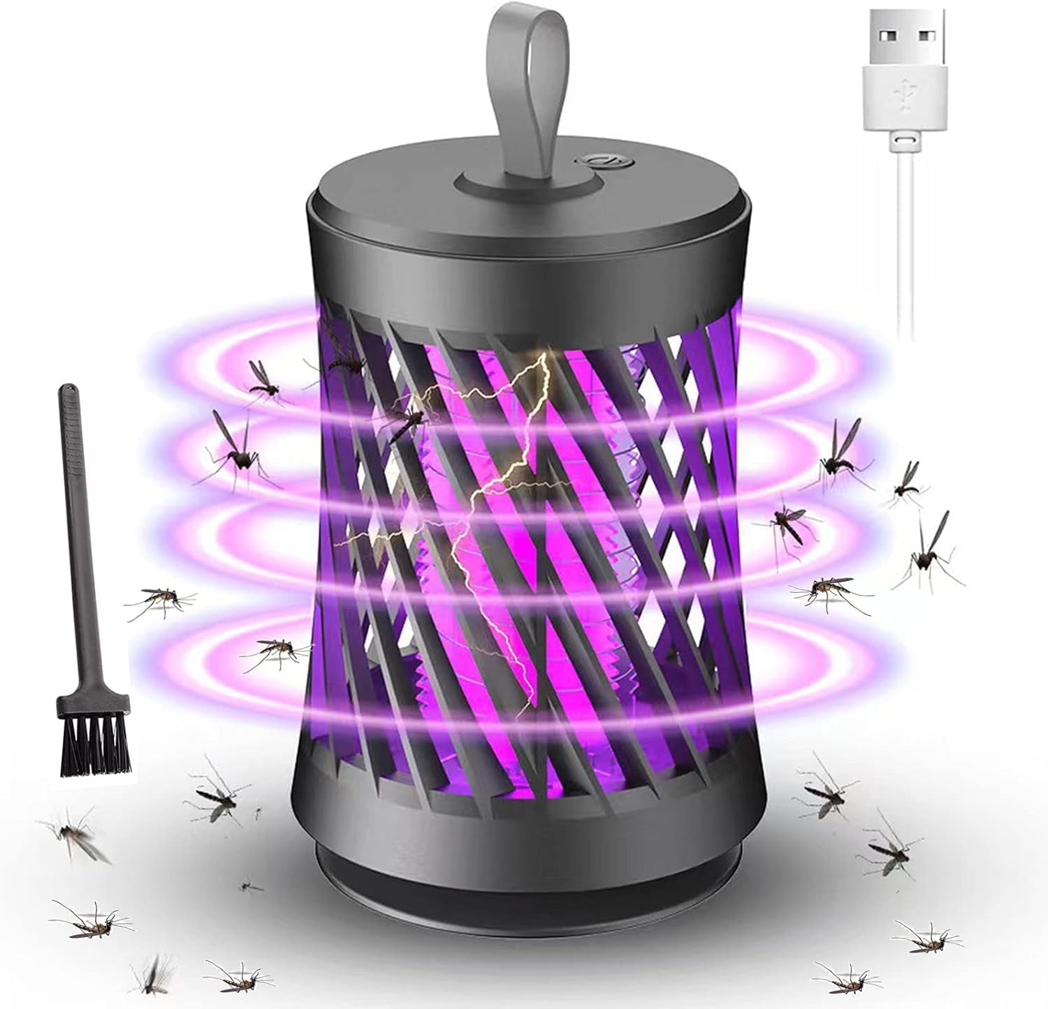 Bug Zapper Indoor, Electric Indoor Bug Zapper Outdoor, 2 in 1 Mosquito Zapper, Powerful Bug Zapper with Purple Lights for Home, Garden, Patio