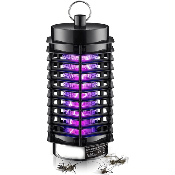 Bug Zapper Indoor, Electric Mosquito Zapper, 4200V High Voltage Insect Catcher for Inside Home, Indoor Trap & Killer for Gnats, Moths, Fruit Fly (Black)