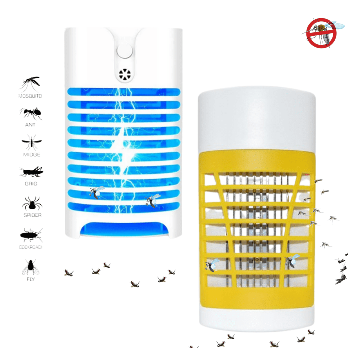 Kitchen Fly Zapper Bug Zapper Indoor, Fly Killer, 2 Packs Electronic Fly Trap Insect ...