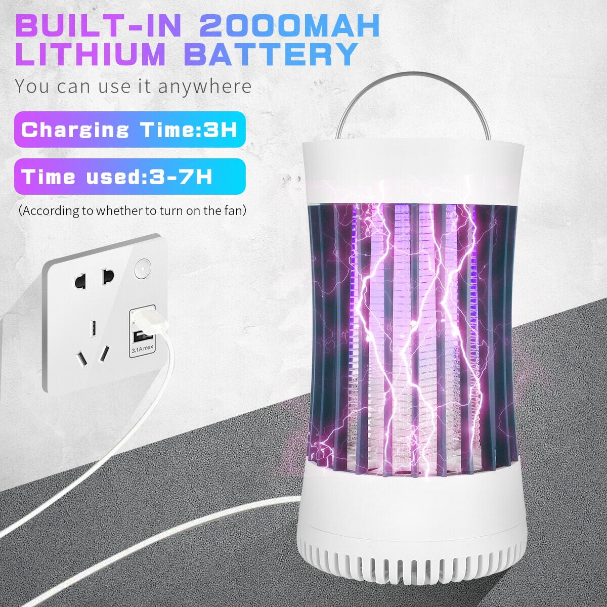 Bug Zapper Indoor,Fly Traps for Indoors Electronic Mosquito Zapper Gnat