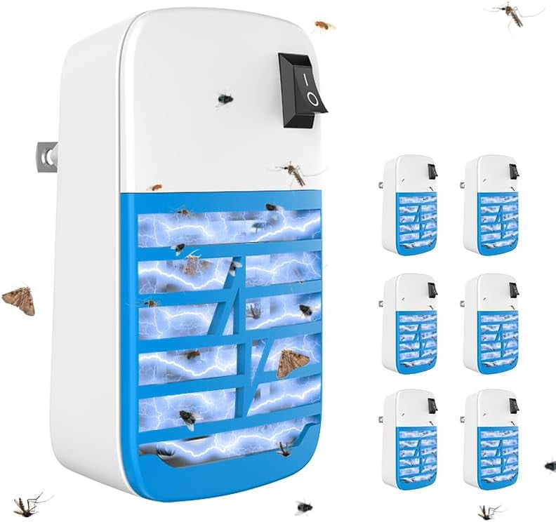 Bug Zapper Indoor Flying Insect Trap, Electronic Mosquito Zappers Gnat Traps with LED Light for Patio, Bedroom, Kitchen, Office