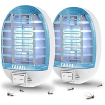 Bug Zapper Indoor, Mosquitoes Killer Mosquito Zapper, Electronic Fly Trap Insect Killer, with Blue Lights for Living Room, Home, Kitchen, Baby Room, Office(2 Packs)