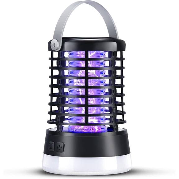 Bug Zapper Indoor Outdoor, 4 in 1 Rechargeable & Cordless Mosquito Electric Killer Insect Trap, Camping Fly for Mosquitos, Gnats, Moths, Fruit Flies