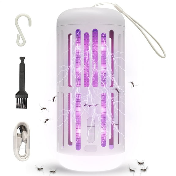 Aspectek Indoor Bug Zapper with LED Light, Bluetooth Speaker, 1-Pack