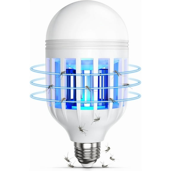 Bug Zapper Light Bulb, 2 in 1 Mosquitoes Killer Lamp Led Electronic Insect & Fly Killer, Porch for Entryway, Doorway, Corridor, Balcony and Patio