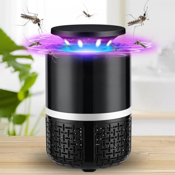 Bug Zapper Mosquito Zapper Kivin 6-Bulb Plug-in Indoor Bedroom Lamp,black
