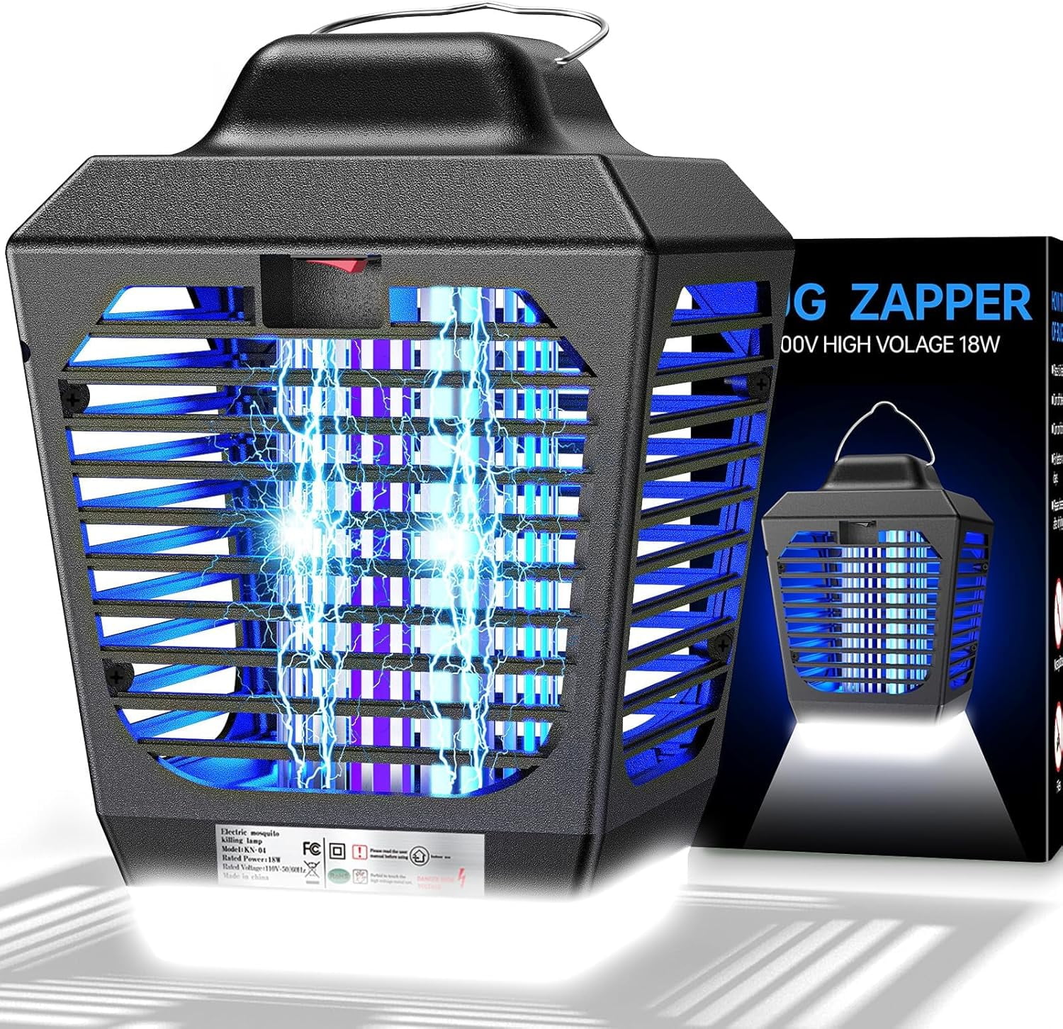 Bug Zapper, Mosquito Zapper with LED Light, Bug Zapper Outdoor, Electric Fly Zapper, Mosquito Killer, Fly Traps, Flying Insects Zapper Indoor Outdoor