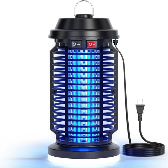 Bug Zapper Outdoor Indoor Waterproof Electric Mosquito Lamp Fly Zapper Killer Effective 4200V Plug in for Home Patio Office Courtyard