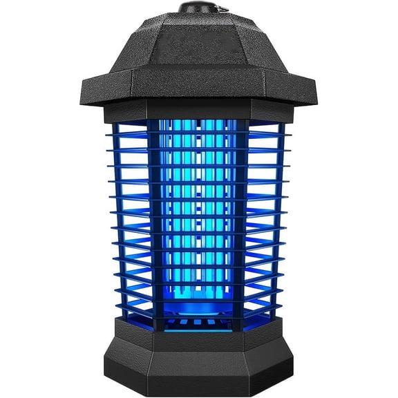 Bug Zapper Outdoor, Mosquito Zapper, 3 Prong Plug in Electric Fly Zapper, Mosquito Killer, Fly Traps, Flying Insects Zapper Indoor Outdoor, 4200V, ABS Plastic Outer (Black),Black T6,Black T6