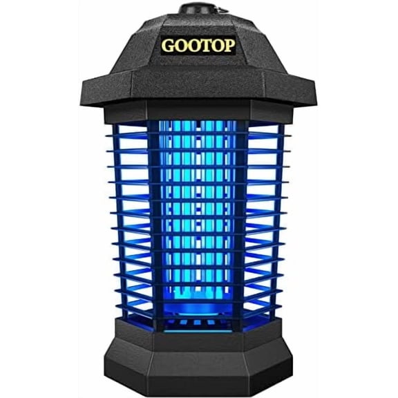 Bug Zapper Outdoor, Mosquito Zapper, Electric Fly Zapper 3 Prong Plug in, Mosquito Killer, Fly Traps, Flying Insects Zapper Indoor Outdoor, 4200V, ABS Plastic Outer (Black)