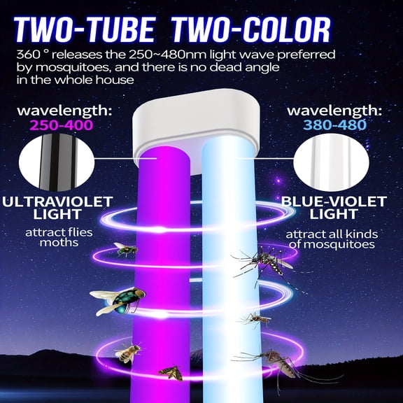 Bug Zapper Outdoor, Two Colors Mosquito Zapper With LED Light, Fly Trap, Insect Zapper, Mosquito Killer Outdoor Indoor For Home, Kitchen, Backyard, Camping