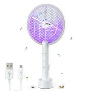 Bug Zapper, PALONE 2 in 1 USB Rechargeable Electric Fly Swatter Lamp & Racket, 3000V Pest Insects Control Flying Bugs Trap Mosquito Killer for Home, Kitchen, Office, Outdoor