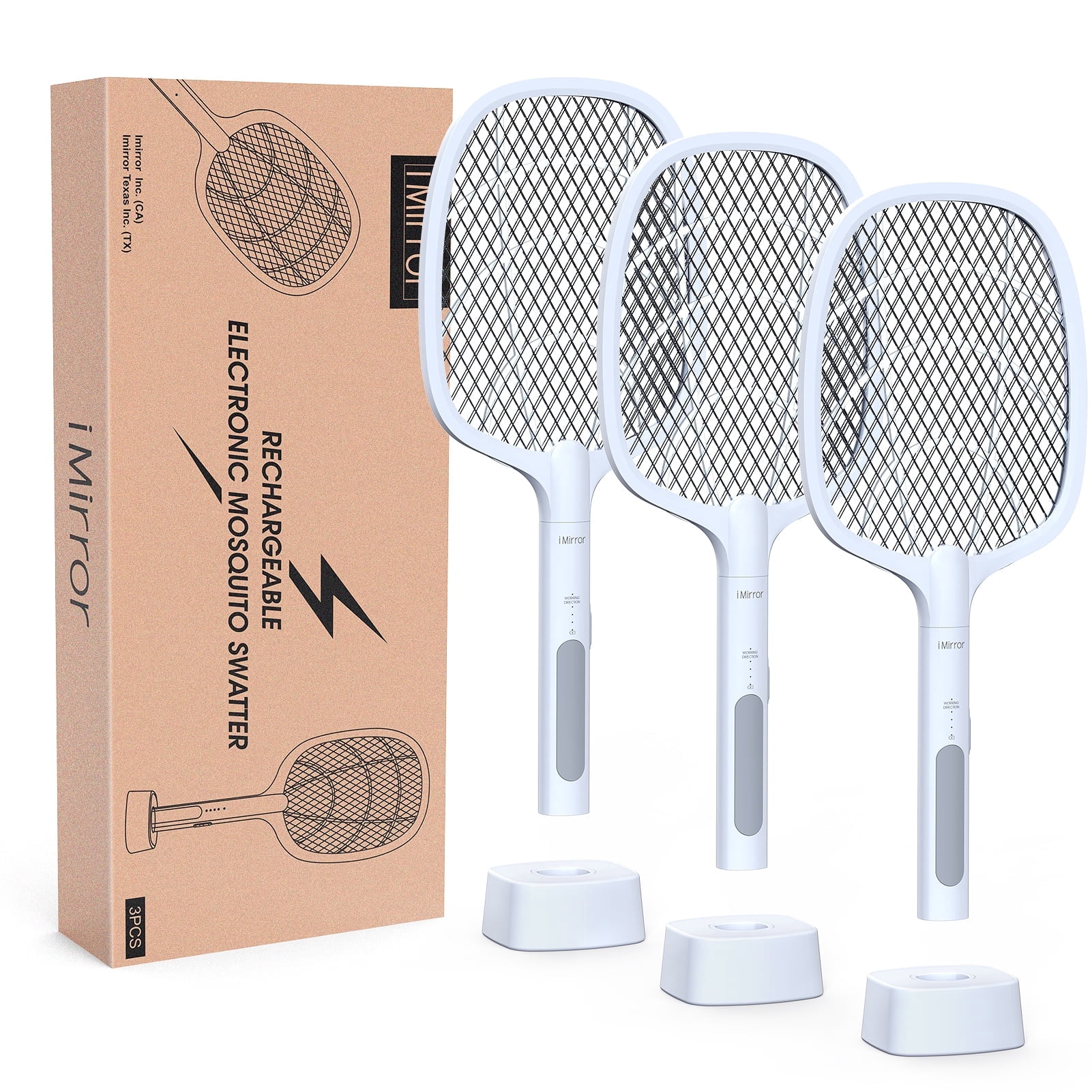 4000V Insect Zapper Indoor Outdoor Bug Zapper Racket, 2 In 1 Electric ...