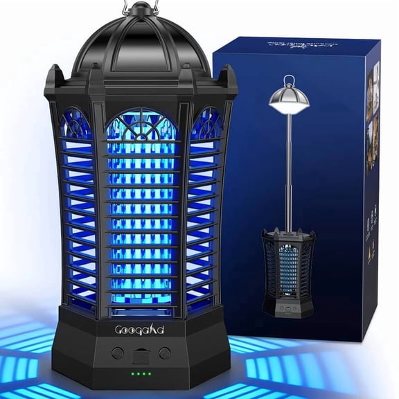 Bug Zapper, Rechargeable 4500V Portable Electric Mosquito Zapper, Insect Trap Lamp for Indoor Home, Patio, Camping & Backyard Use
