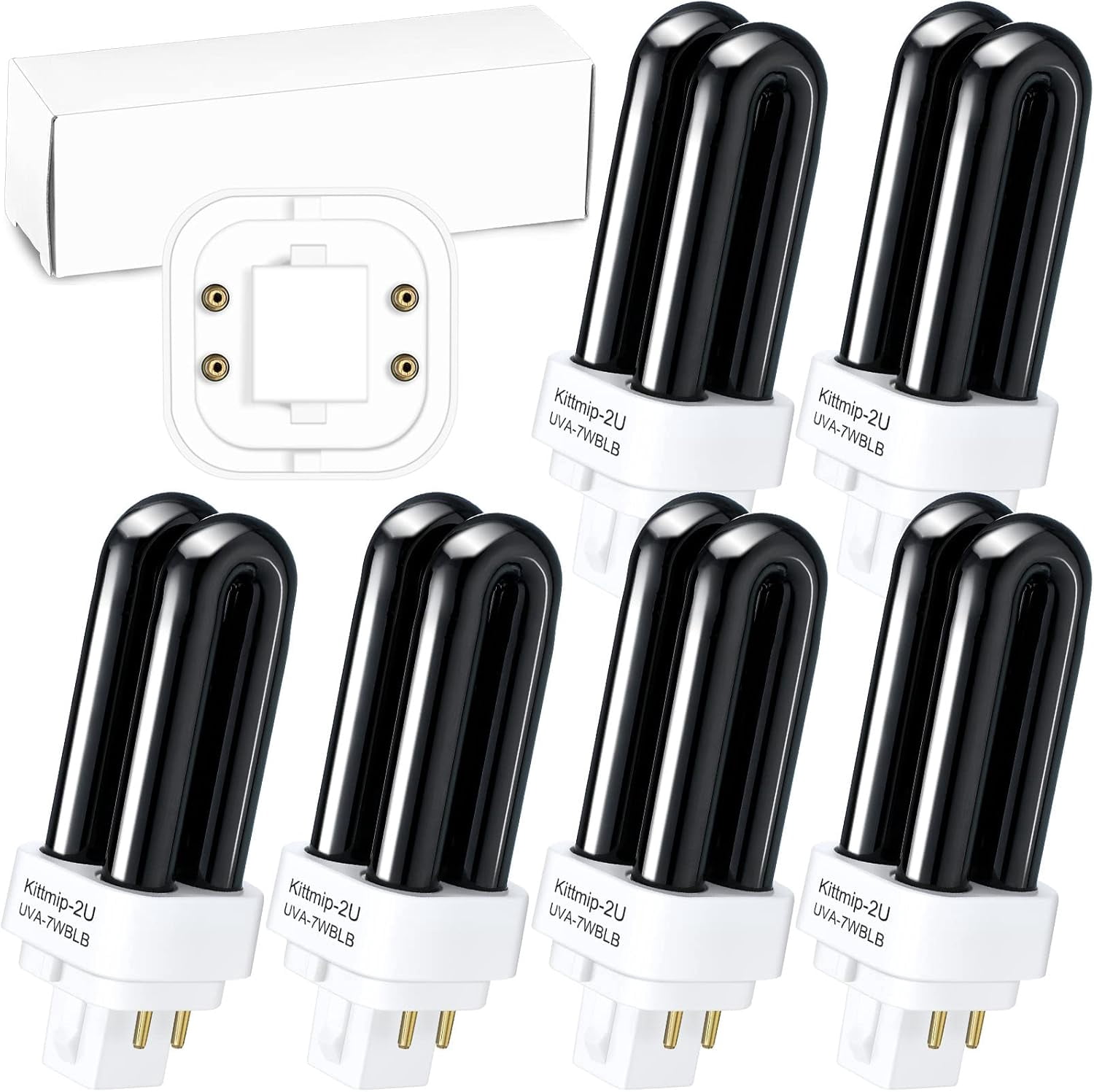 Bug Zapper Replacement UV Bulbs 41050 Replacement Bulbs Compatible with DT1050 DT1100 DT1250, 1/2 Acre Trap Replacement Bulb, 7W UV Light Ultraviolet Mosquito Killer Lamp(6 Packs)