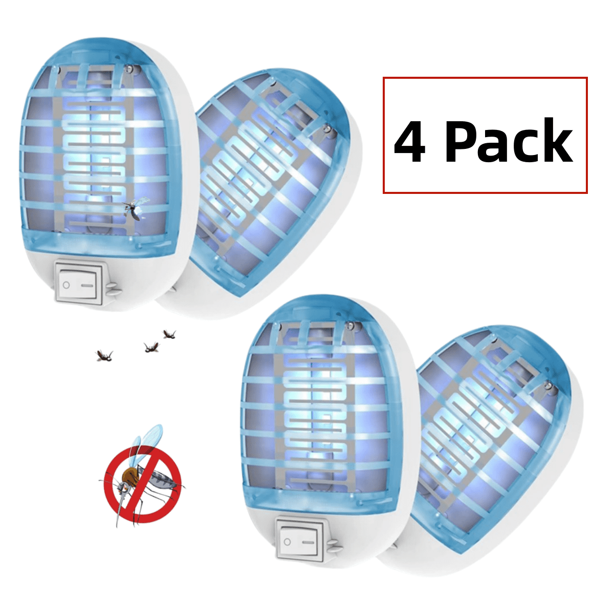 Bug Zappers Indoor Plug in, 4 Pack Electric Fly Zapper Mosquito Killer