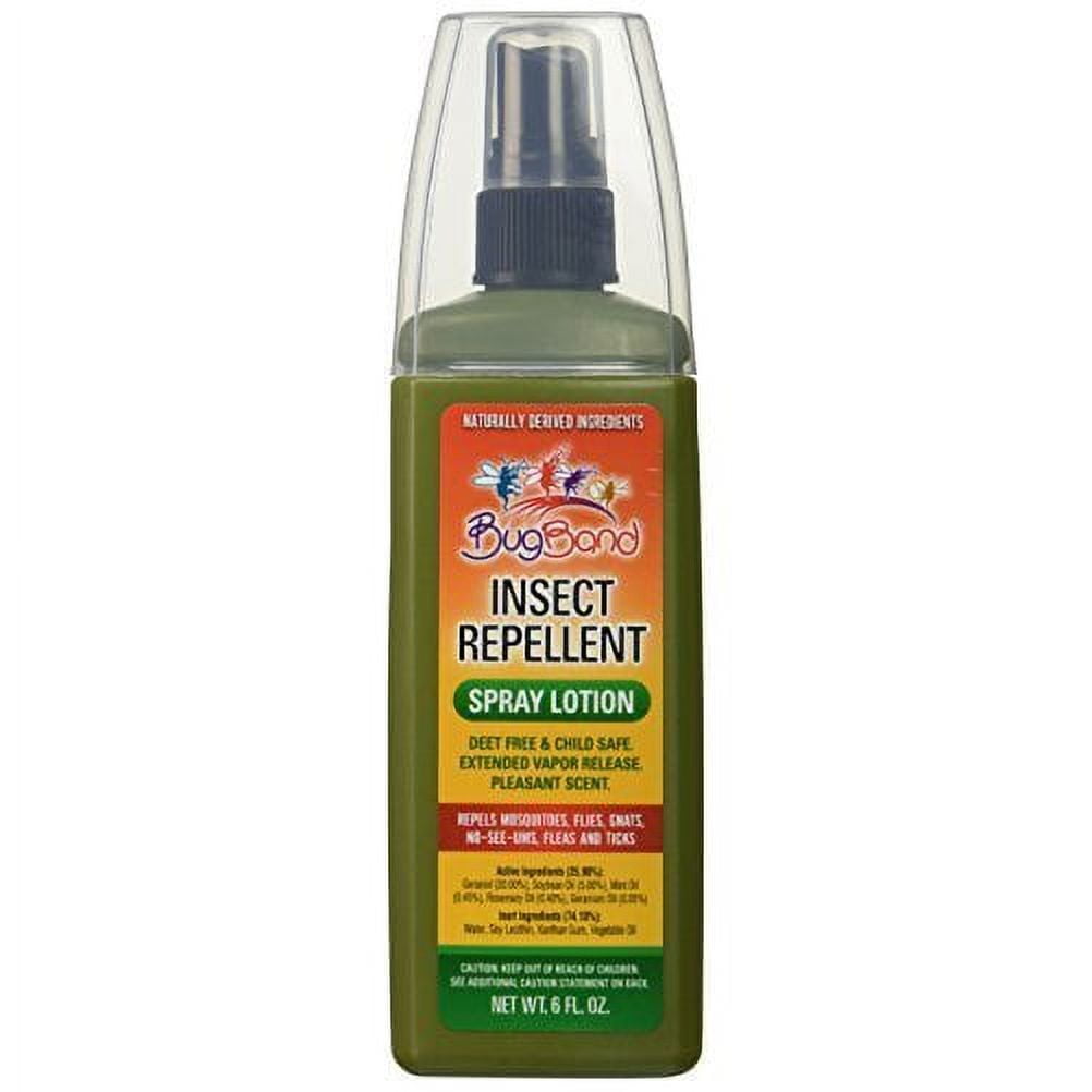 BugBand Insect Repellent, Pump Spray Lotion 6 oz, DEET Free, Safe for