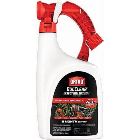 BugClear Insect Killer for Lawns and Landscapes Ready-to-Spray, Kills Periodical Cicadas, Mosquitoes, Ants, Spiders, Fleas, Ticks and More, 32 oz.