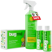 BugMD Ant Killer & Bug Spray - روتش وصرصور قاتل داخلي، رذاذ العنكبوت للمنزل، يطير والدفاع عن الحشرات، طبيعي، آمن مع الزيوت الأساسية، مدعوم من النبات، مكافحة الآفات - مجموعة المبتدئين