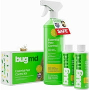 BugMD Ant Killer & Bug Spray - Roach and Cockroach Killer Indoor, Spider Spray for Home, Fly and Insect Defense, Natural, Safe with Essential Oils, Plant-Powered, Pest Control - Starter Kit