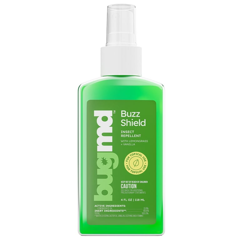 BugMD Buzz Shield - Mosquito and Insect Repellent Spray for Body and Home,  Indoor & Outdoor Use, DEET-Free, Tick Repellent, Safe Bug Spray for People  ...