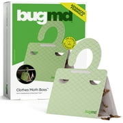BugMD Clothes & Pantry Moth Traps (6 Count) – Sticky Glue Pheromone-Based Repellent for Closets, Cabinets & Wardrobes – Non-Toxic - Green