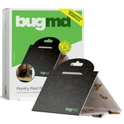 BugMD Pantry Moth Traps (6-Pack) – Pheromone-Based Sticky Glue Traps, Non-Toxic, Kills Indian Meal Moths – Kitchen & Food-Storage Safe - Black