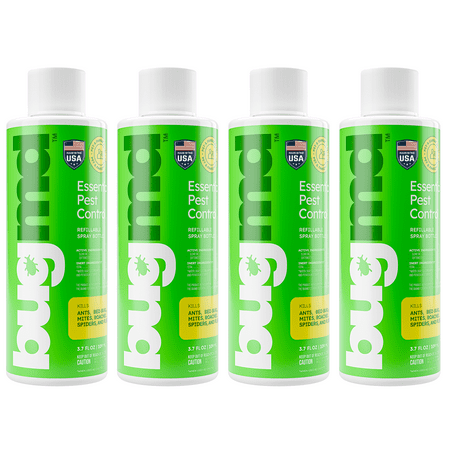 BugMD Pest Control Essential Oil Concentrate 4oz (4 Units) - Quick Kills Flies, Ants, Fleas, Ticks, Roaches, Mosquitoes