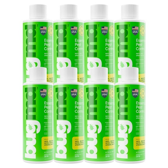 BugMD Pest Control Essential Oil Concentrate 4oz (8 Units) - Quick Kills Flies, Ants, Fleas, Ticks, Roaches, Mosquitoes