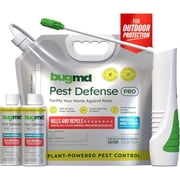 BugMD Pest Defense Pro Peppermint Oil Bug Spray & Mosquito Repellent الفناء الخارجي - مبيد النمل ورذاذ القراد لـ Yard | Plant Powered Electric Sprayer Wand Kit