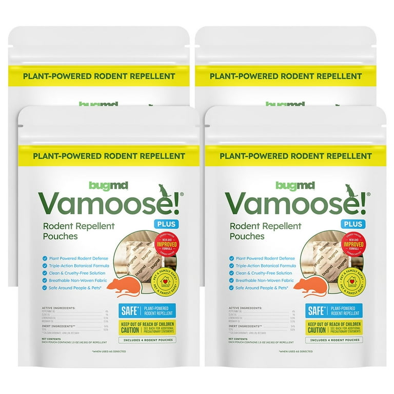 BugMD Vamoose! Plus Peppermint Oil Mouse Repellent Pouches