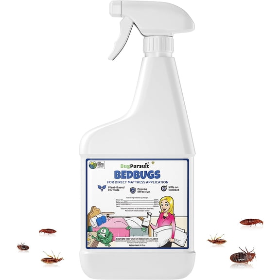 BugPursuit Indoor & Outdoor Bedbug Killer Spray, 24 fl oz