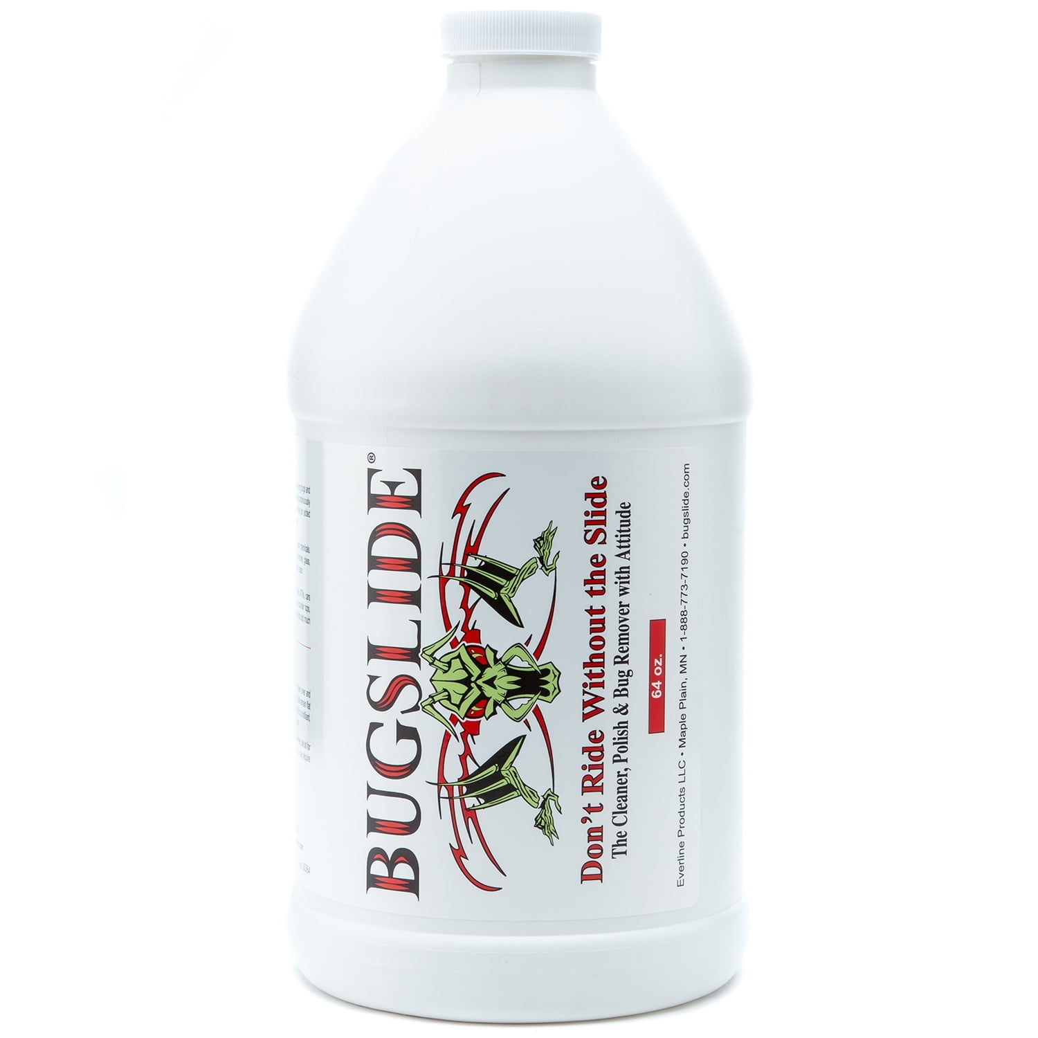 BugSlide 64 Oz Cleaner Refill for Spray Bottles & Travel Kits - All Surfaces Cleaning and Detailing Solution for Vehicle Interior and Exterior Use - Shines, Degreases, Polishes