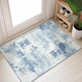 thumbnail image 1 of Buganda Area Rug for Living Room 2'X3', Washable Artificial Wool Area Rug, Low Pile Non-Slip Carpet for Bedroom Office Dining Room, Blue, 1 of 9