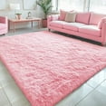 thumbnail image 1 of Buganda Area Rugs for Living Room 5'X8', Soft and Fluffy Shaggy Carpet for Pets, Machine Washable Floor Rugs for Bedroom, Pink, 1 of 7