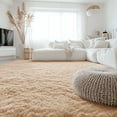 thumbnail image 1 of Buganda Area Rugs for Living Room 8'X10', Soft and Fluffy Shaggy Carpet for Pets, Machine Washable Floor Rugs for Bedroom, Camel, 1 of 7