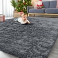 thumbnail image 1 of Buganda Area Rugs for Living Room 8'X10', Soft and Fluffy Shaggy Carpet for Pets, Machine Washable Floor Rugs for Bedroom, Grey, 1 of 7