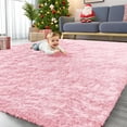 thumbnail image 1 of Buganda Area Rugs for Living Room 8'X10', Soft and Fluffy Shaggy Carpet for Pets, Machine Washable Floor Rugs for Bedroom, Pink, 1 of 7