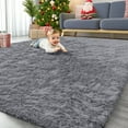 thumbnail image 1 of Buganda Area Rugs for Living Room 8'X10', Soft and Fluffy Shaggy Carpet for Pets, Machine Washable Floor Rugs for Bedroom, Light Grey, 1 of 7